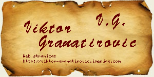 Viktor Granatirović vizit kartica